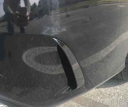 Rear lip Paraurti Posteriore Per Mercedes Classe C W205 Nero lucido/Carbon look (14-21)