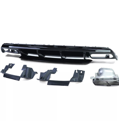 Diffusore Posteriore Stile AMG per Mercedes Classe A W176 (nero lucido)