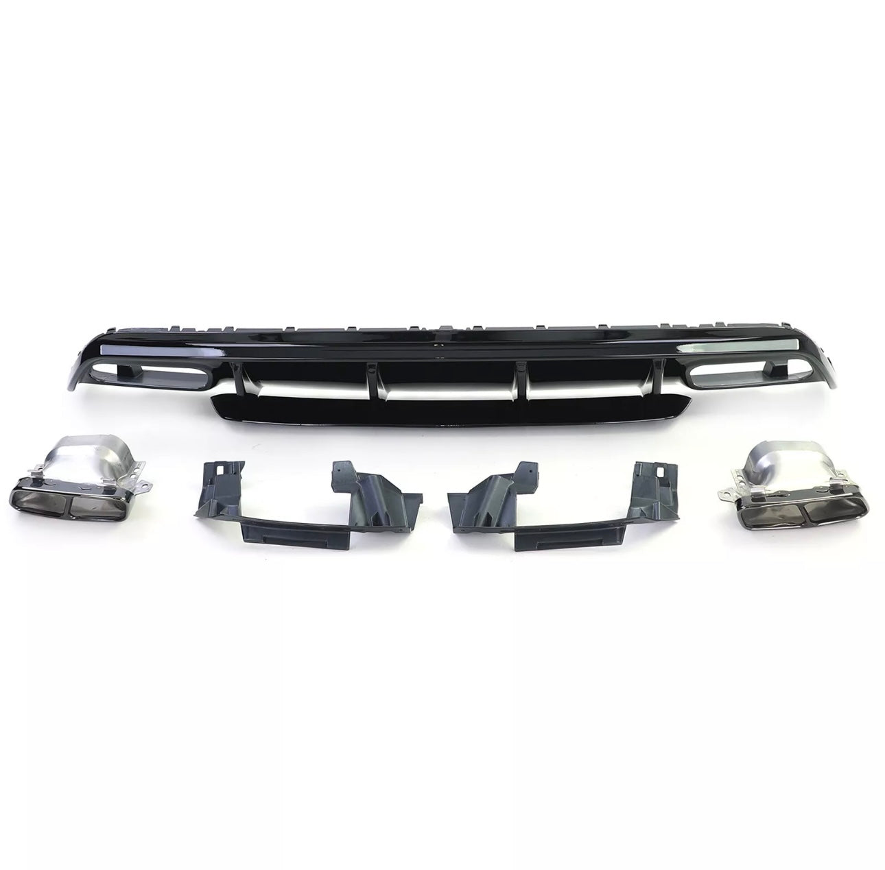Diffusore Posteriore Stile AMG per Mercedes Classe A W176 (nero lucido)