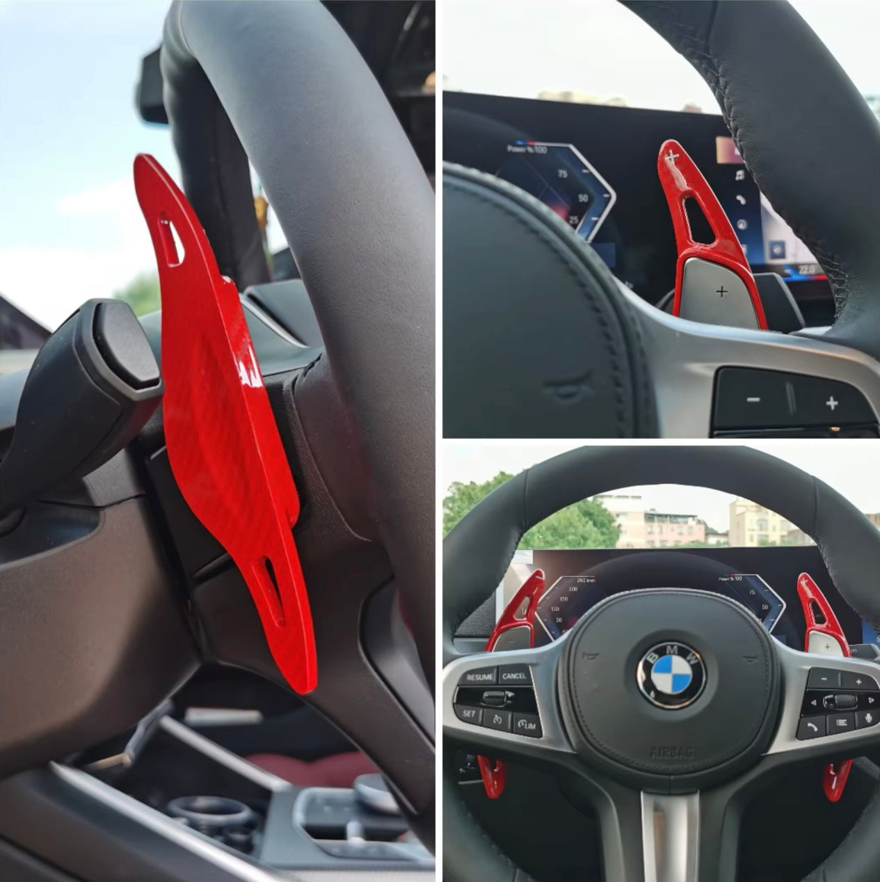 Paddle Volante Carbon Look - Vari colori Palette per Bmw 1 F40 2 3 4 5 serie G