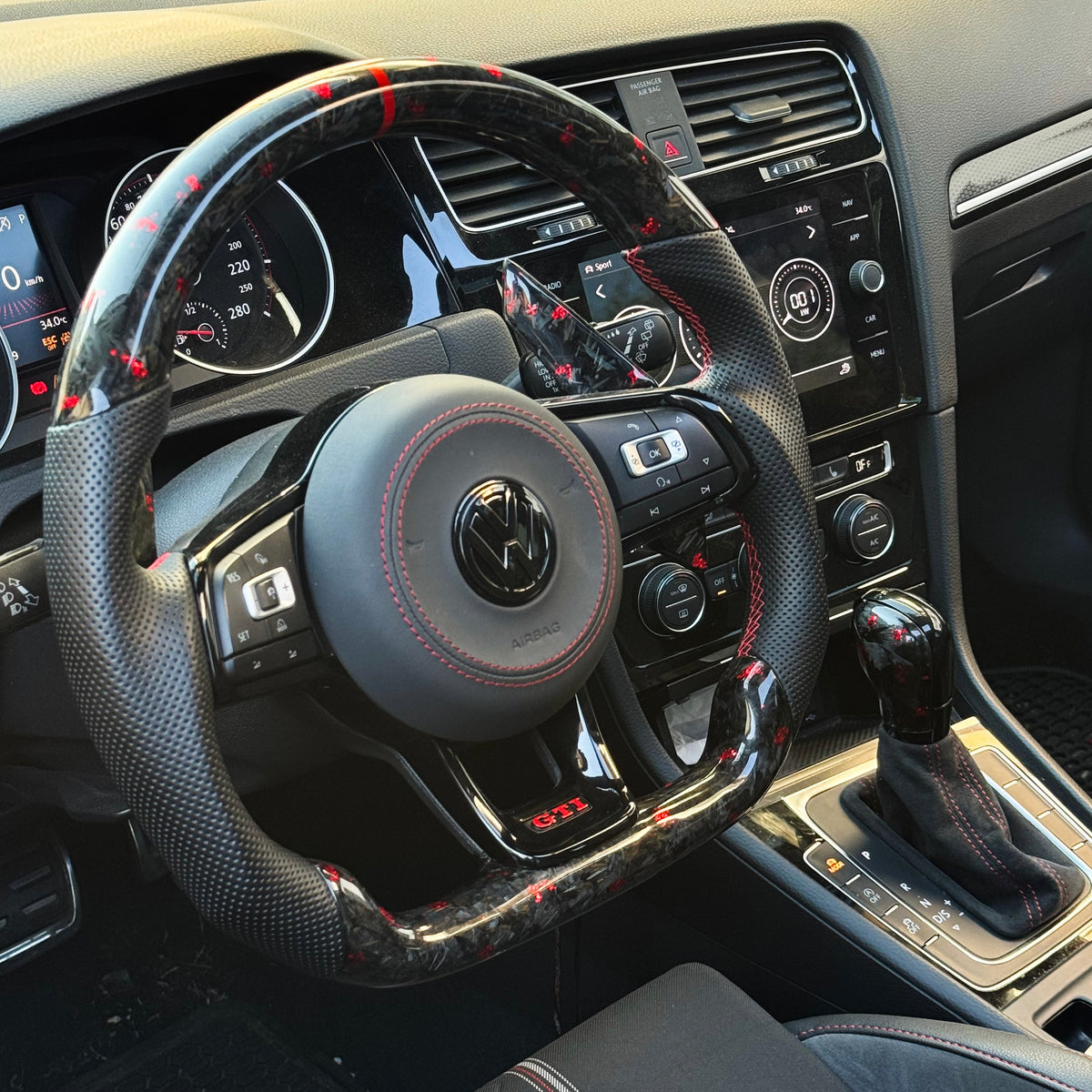 Pomello Cambio DSG Real Carbon Forged per VW POLO SCIROCCO