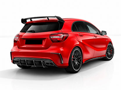 Diffusore Posteriore Stile AMG per Mercedes Classe A W176 (nero lucido)
