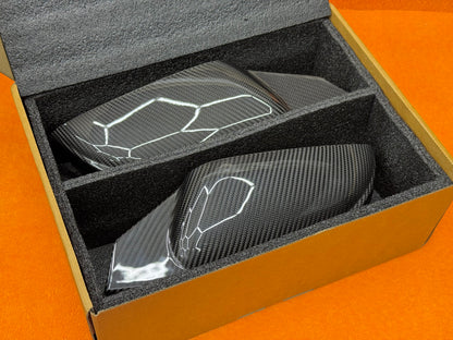 Coppia Calotte Specchio Retrovisore Real Carbon Fiber per BMW Serie 2 3 4 G