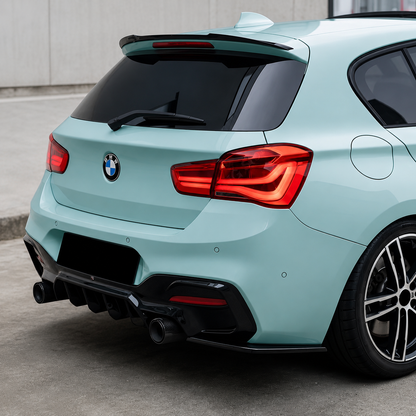 Diffusore Posteriore Stile M per Bmw Serie 1 F20 F21 Nero lucido (15-19)