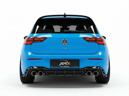 APEX - Diffusore posteriore doppia uscita per VW Golf MK8 R (2020-2024)
