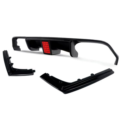 Diffusore Posteriore M Luce a led per Bmw M3 F80 M4 F82 F83 Carbon look/Nero lucido (14-20)