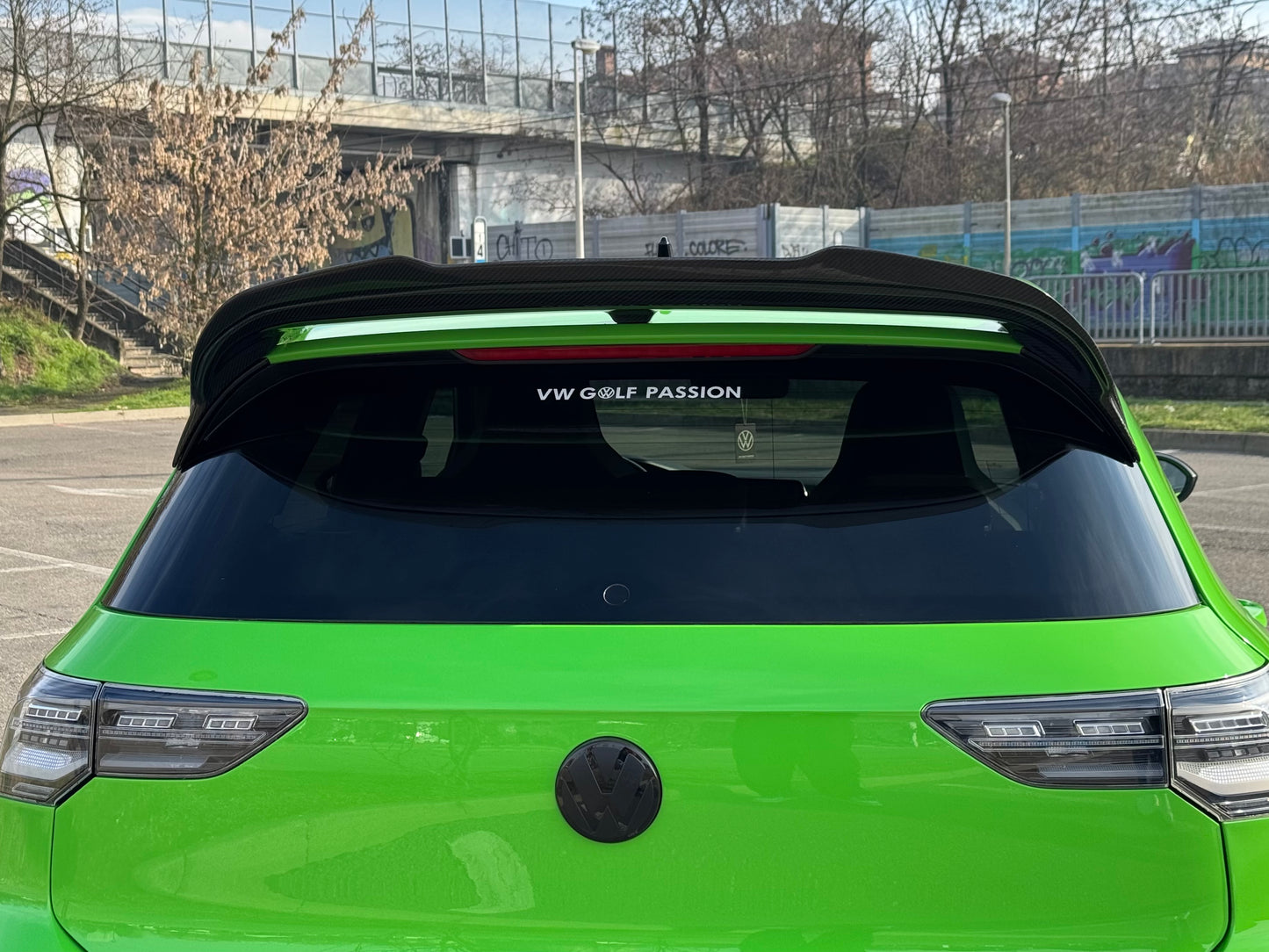 Spoiler Clubsport Posteriore Real Carbon Fiber V2 per VW Golf MK8