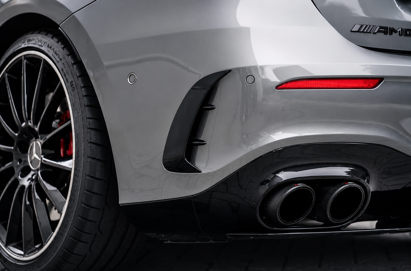 Rear lip paraurti posteriore per Mercedes Classe A W177 Nero lucido (2018+)