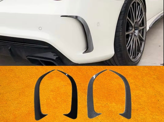 Rear lip Paraurti Posteriore Per Mercedes Classe CLA C117 Nero lucido/Carbon look (13-18)