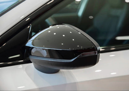 Coppia Calotte Specchio Retrovisore per Audi A3 8Y Nero Lucido/Carbon look