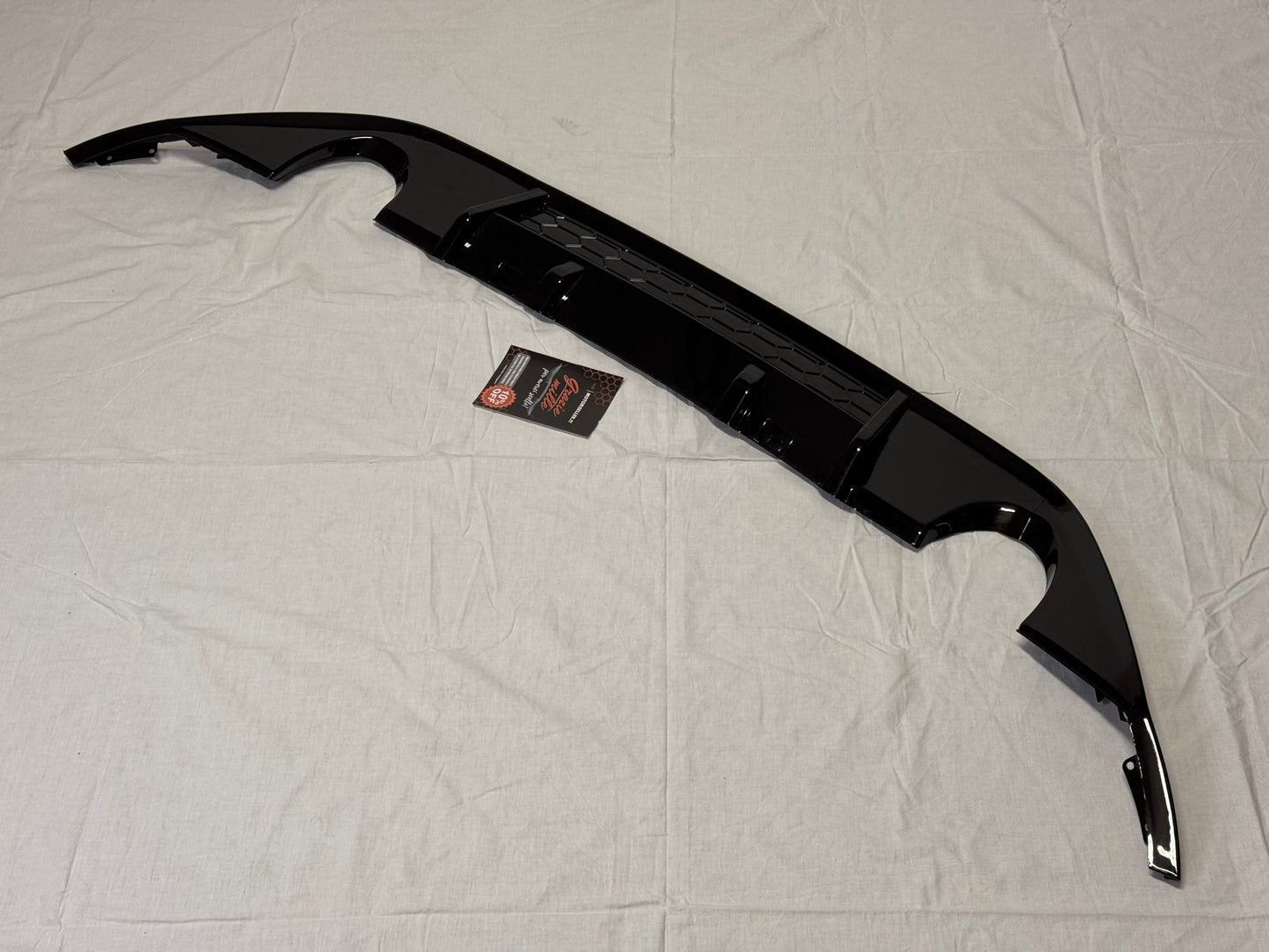 Diffusore Posteriore GTI Look Doppia uscita per VW Golf MK7 Nero lucido(13-16)