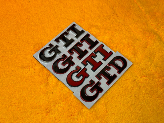 Badge Posteriore Scritta GTD GTI GOLF per VW Golf MK6 MK7 7.5 (vari colori)