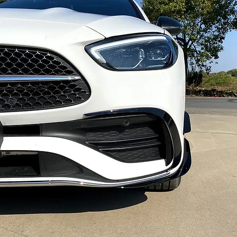 Front lip Paraurti Anteriore Per Mercedes Classe C W206 Nero lucido/Carbon look (21-24)