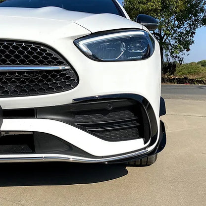Front lip Paraurti Anteriore Per Mercedes Classe C W206 Nero lucido/Carbon look (21-24)