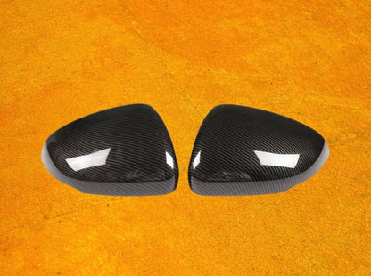 Coppia Calotte Specchio Retrovisore per Mercedes Classe A W177 CLA C118 Nero lucido/Carbon look