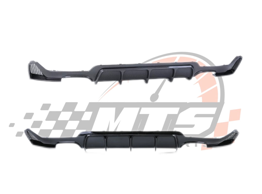 Diffusore Posteriore Stile M per Bmw Serie 4 F32 F33 F36 Carbon look/Nero lucido (13-20)