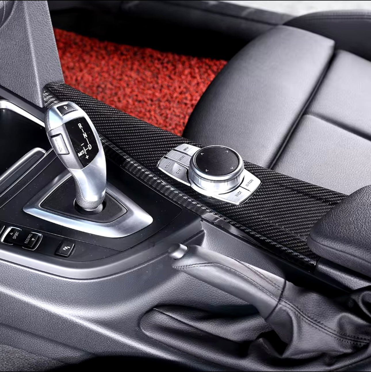 Copertura Console Centrale Real Carbon Fiber per Bmw serie 3 4