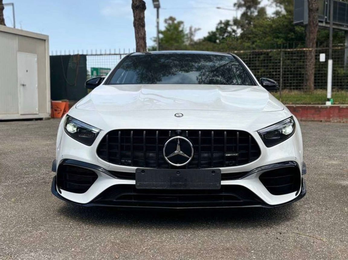 Front lip Paraurti Anteriore Per Mercedes Classe A AMG W177 Nero lucido (18-23)