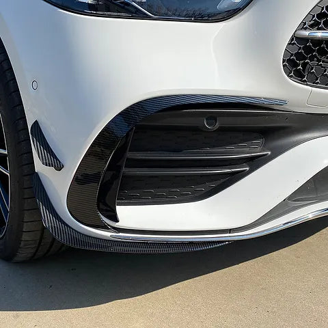 Front lip Paraurti Anteriore Per Mercedes Classe C W206 Nero lucido/Carbon look (21-24)