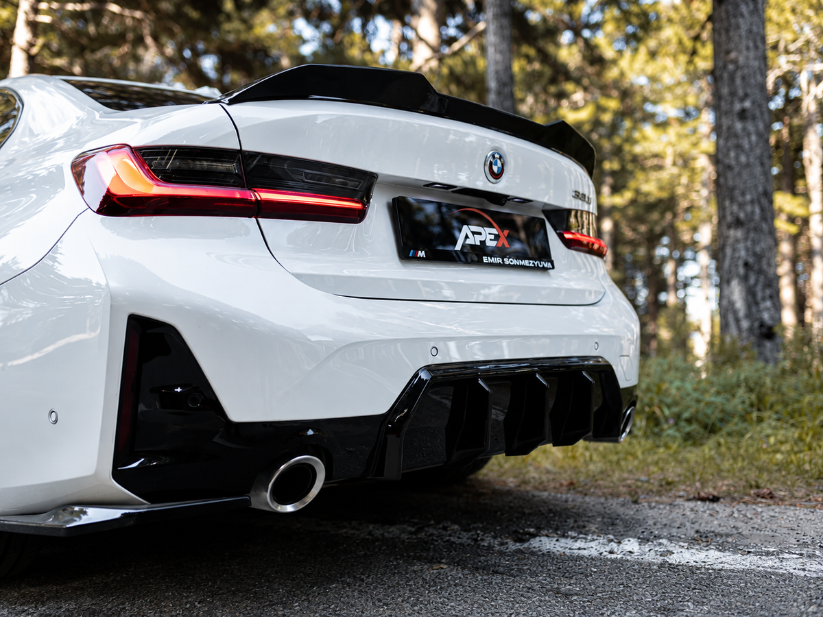APEX DESIGN - Splitter laterale diffusore adatto per BMW Serie 3 G20/G21 M-Pack Facelift (2022+)