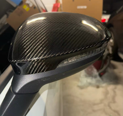 Coppia Calotte Specchio Retrovisore Carbon fiber/Carbon forged per VW Golf MK8