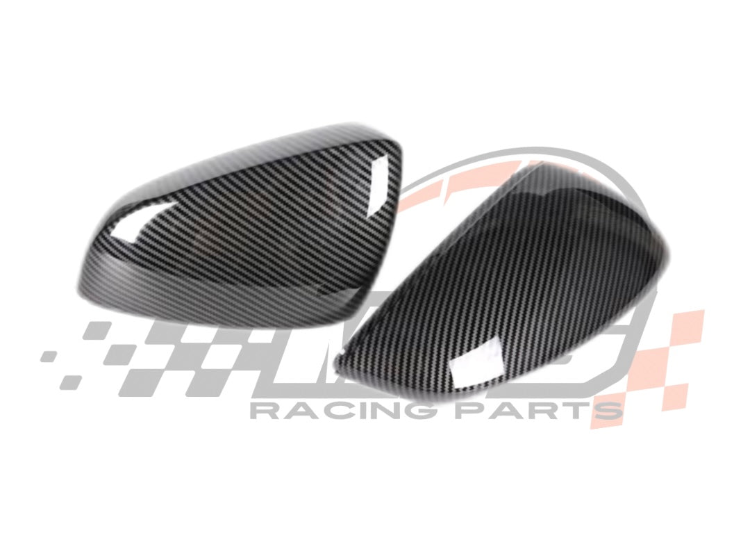 Coppia Calotte Specchio Retrovisore per Audi A3 8Y Nero Lucido/Carbon look