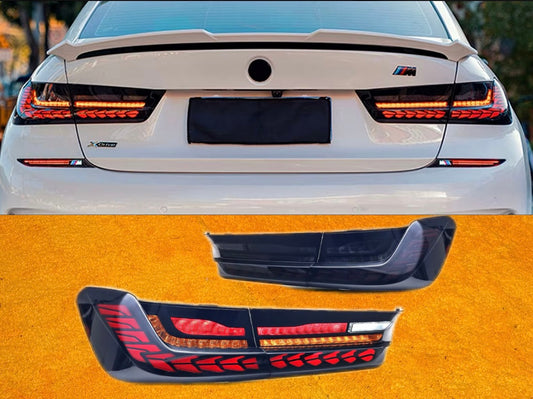 Coppia Fanali Posteriori Dinamici OLED Full Led Fumè per Bmw 3 G20 M3 G80