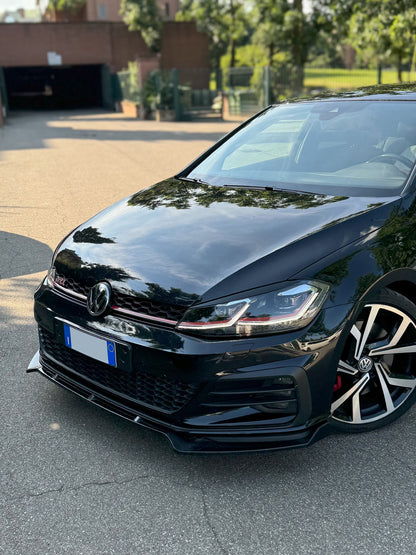 Lama Spoiler Paraurti Anteriore Per Golf 7 - 7.5 GTI GTD R R-Line