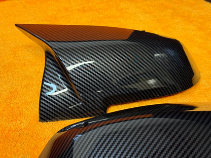 Coppia Calotte Specchio Retrovisore per BMW Serie 1 F40 Nero lucido/Carbon look