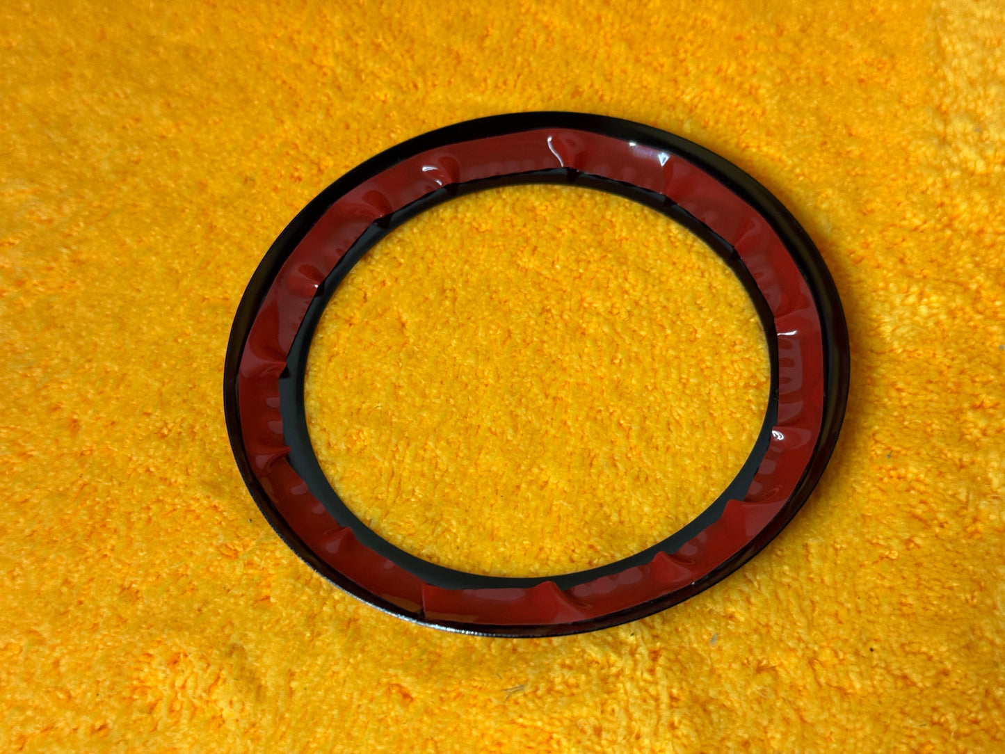 Anello Contorno Logo Posteriore per Bmw 1 F20 F22 Nero Lucido
