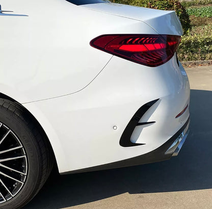 Rear lip Paraurti Posteriore Per Mercedes Classe C W206 Nero lucido/Carbon look (21-24)