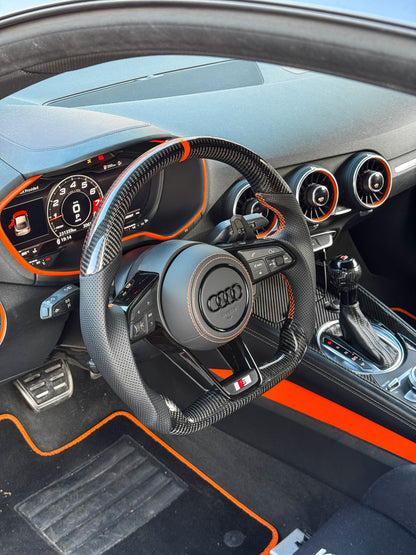 Cornice Volante Audi TT MK3 Nero Lucido/Carbon fiber