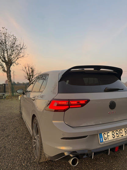 Spoiler Clubsport Posteriore per VW Golf MK8 Nero lucido