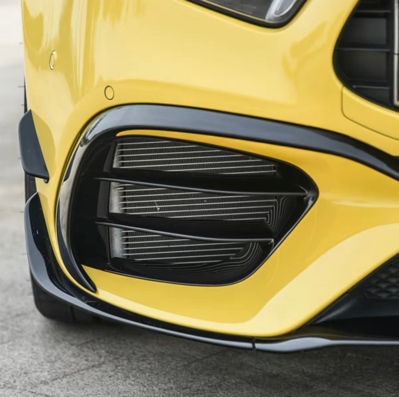 Front lip Paraurti Anteriore Per Mercedes Classe A AMG W177 Nero lucido (18-23)
