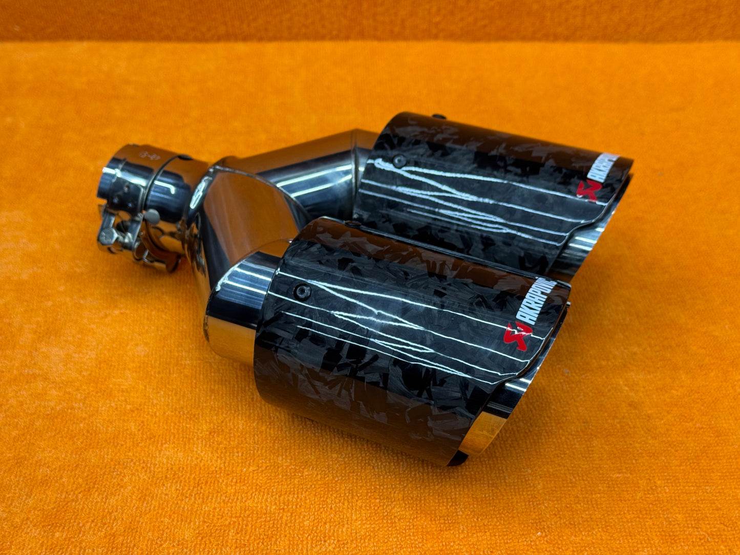 Terminale Doppio Scarico Auto Universale AK Forged Carbon