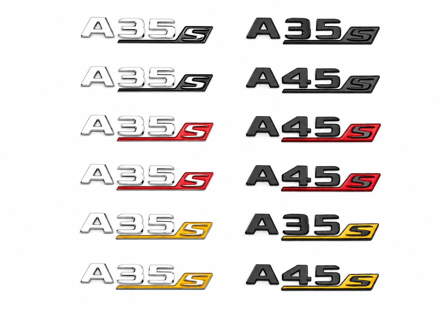 Badge A35s A45s Posteriore per Mercedes Classe A W176 W177