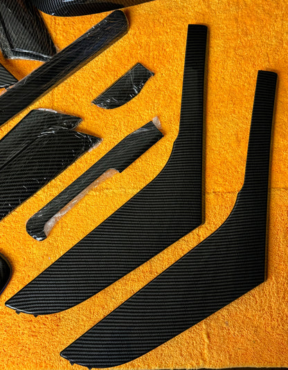 Listelli Carbon Look Pannello Portiere per VW Golf MK6