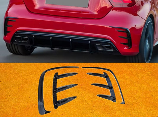 Rear lip Paraurti Posteriore Per Mercedes Classe A W176 Carbon look/Nero lucido (13-18)
