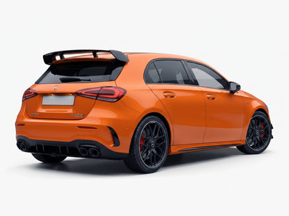 Diffusore posteriore stile A45 AMG per Mercedes Classe A W177 Berlina/Sedan (nero lucido)