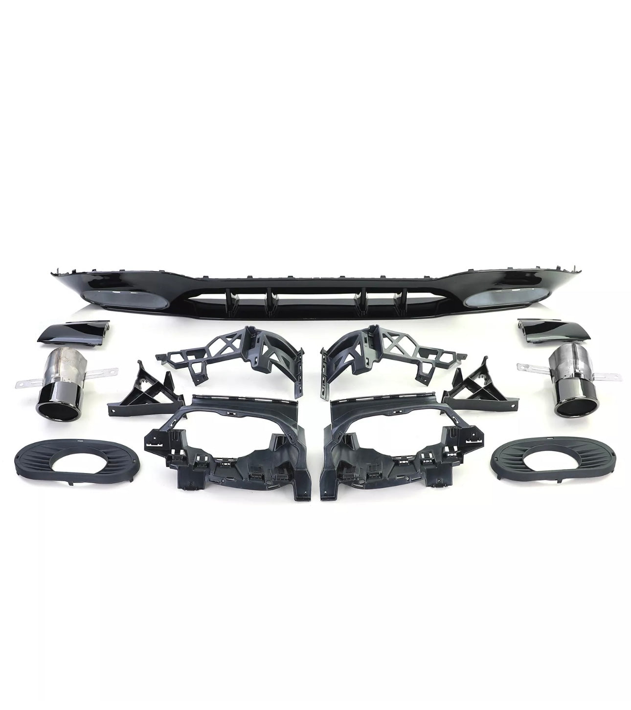 Diffusore Posteriore Stile A35 AMG per Mercedes Classe A W177 (nero lucido)