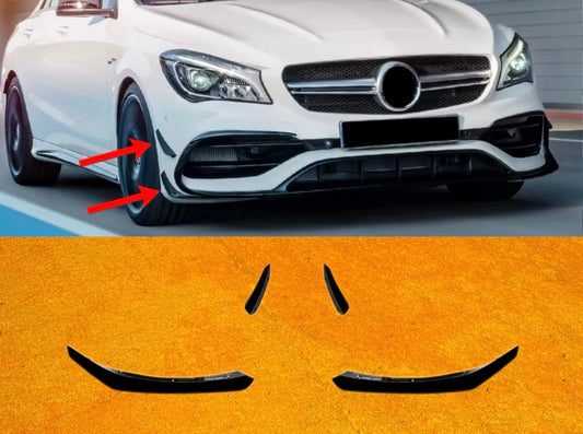 Front lip Paraurti Anteriore Per Mercedes Classe CLA C117 CLA35/45 Nero lucido(16-18)