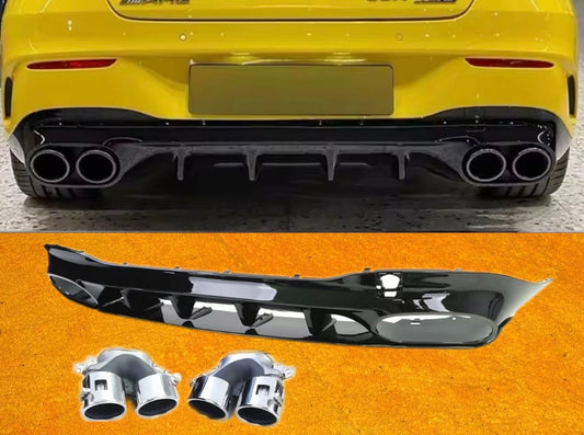 Diffusore Posteriore Stile CLA45 AMG per Mercedes Classe CLA C118 (2019+)