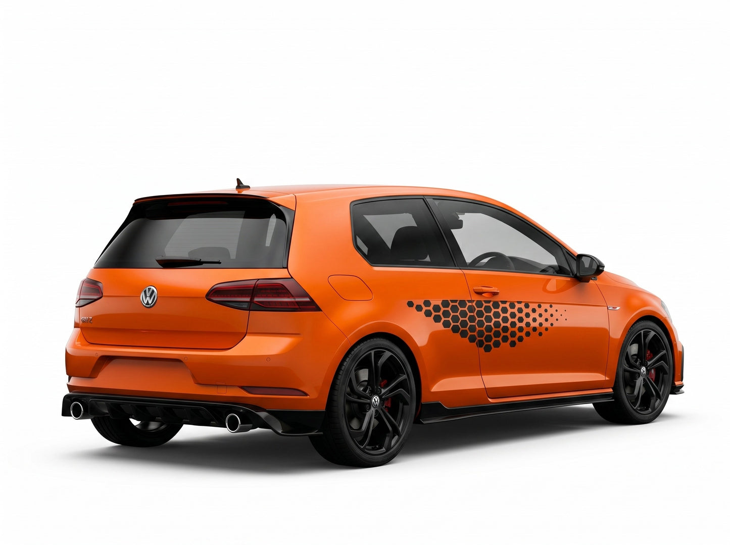 Diffusore Posteriore TCR Look Doppia uscita per Volkswagen Golf MK7.5 GTI (17-20)
