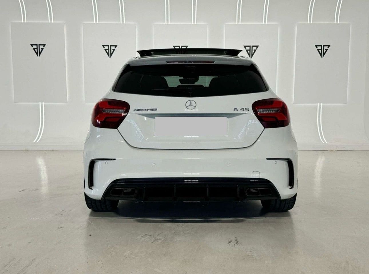 Rear lip Paraurti Posteriore Per Mercedes Classe A W176 Nero lucido (13-18)