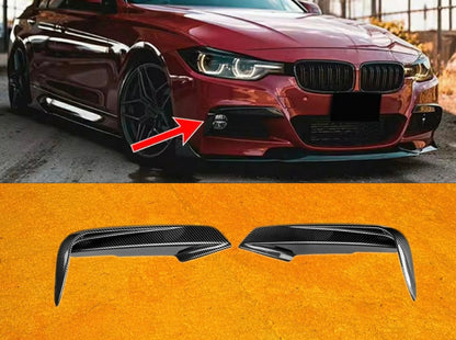 Front lip Paraurti Anteriore Per Bmw 3 F30 Msport Carbon look/Nero lucido(14-19)
