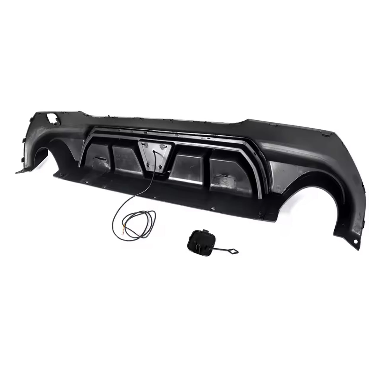 Diffusore Posteriore con Led Stile M per Bmw Serie 1 F40 Nero lucido (20-24)