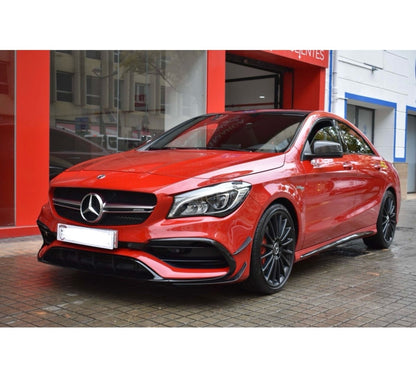 Front lip Paraurti Anteriore Per Mercedes Classe CLA C117 CLA35/45 Nero lucido(16-18)