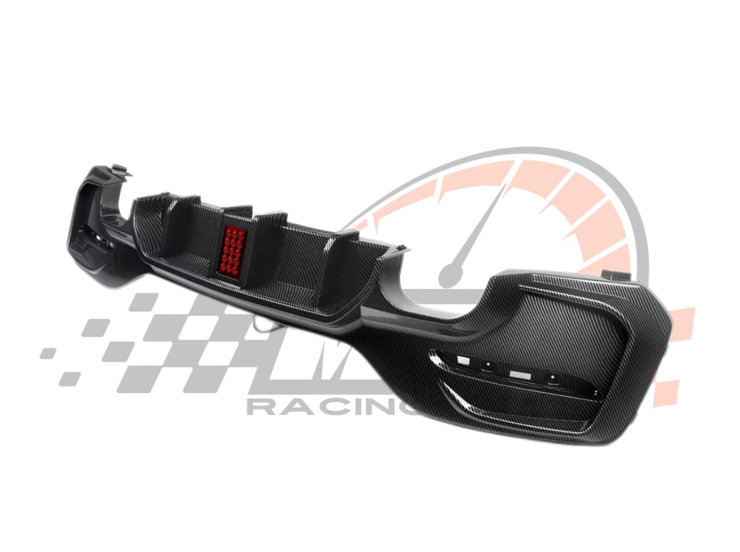 Diffusore Posteriore Stile M con luce freno a led per Bmw Serie 1 F20 F21 Carbon/nero lucido (15-19)