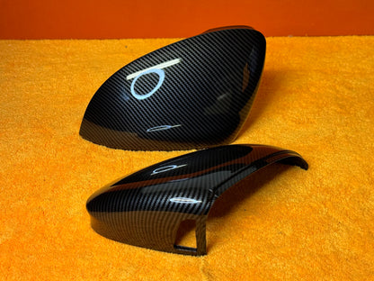 Coppia Calotte Specchio Retrovisore per VW Golf MK8 Nero lucido/Carbon look