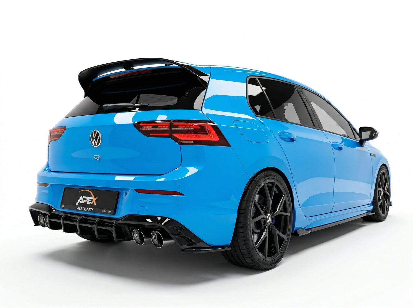 APEX - Diffusore posteriore doppia uscita per VW Golf MK8 R (2020-2024)